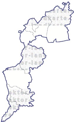 Landkarte Burgenland Bezirksgrenzen