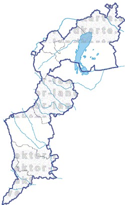 Landkarte Burgenland Bezirksgrenzen Flssen und Seen
