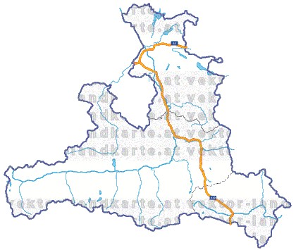 Landkarte und Straßenkarte Salzburg Regionen Flssen und Seen