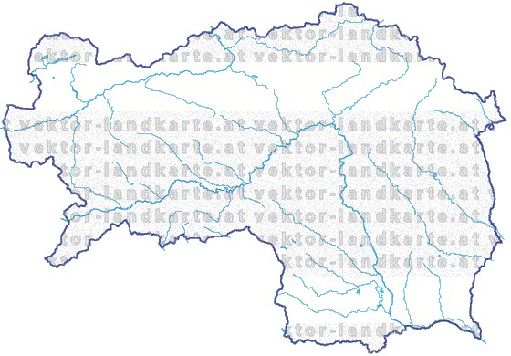 Landkarte Steiermark Flssen und Seen