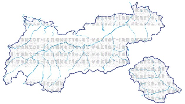 Landkarte Tirol Flssen und Seen