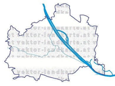Landkarte Wien Regionen Flssen und Seen